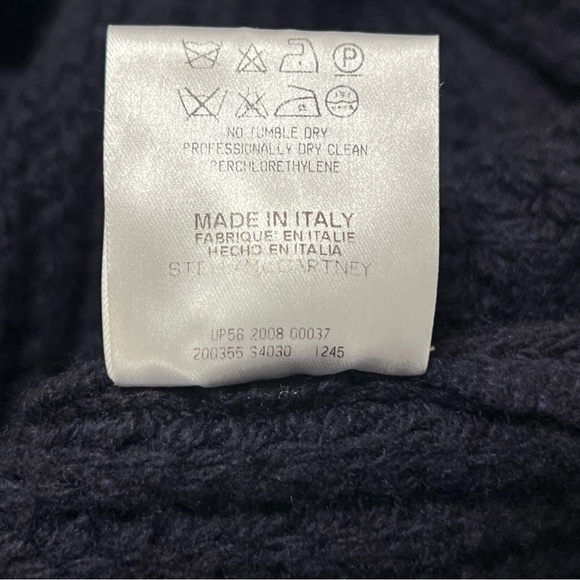 Stella McCartney Women's Square Knit Cashmere Longline Cardigan Sweater 8 - Picture 8 of 16